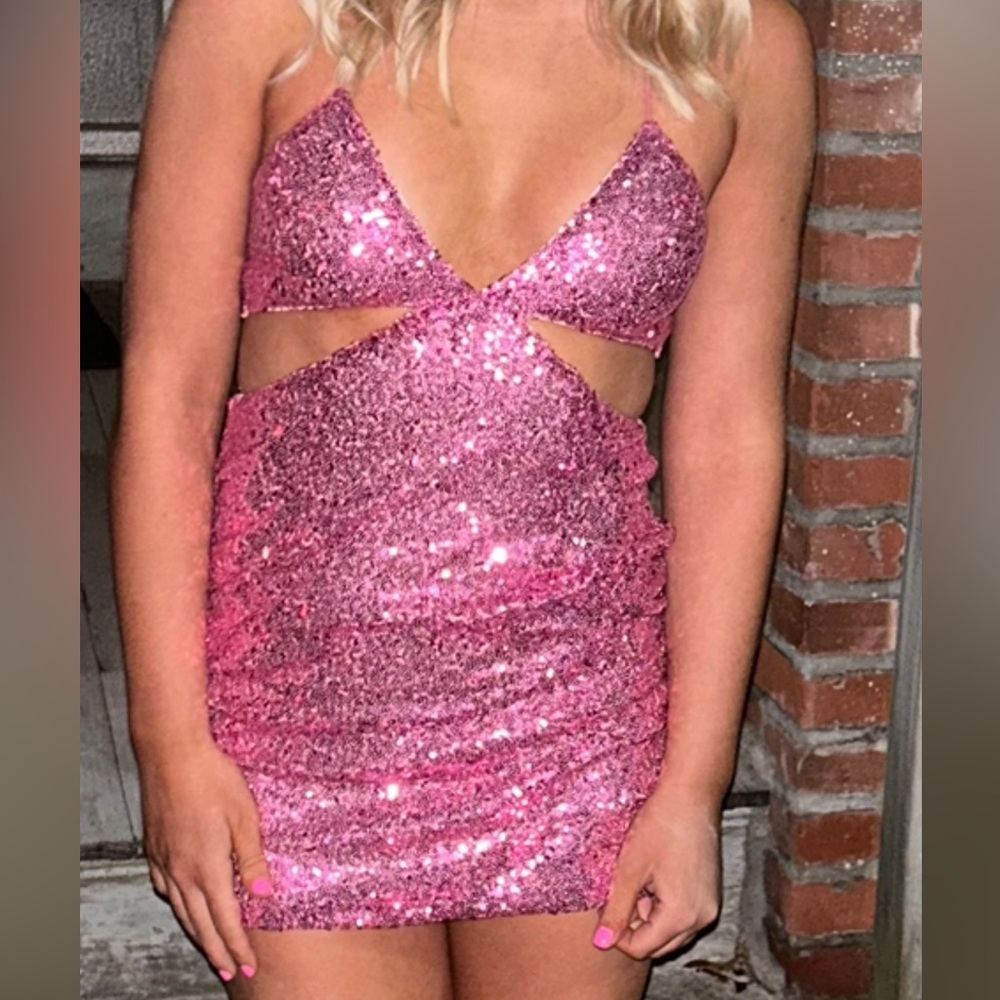 Lucy in the Sky Pink Sequin Dress